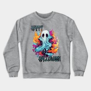 Spooky Ghost Happy Halloween Crewneck Sweatshirt